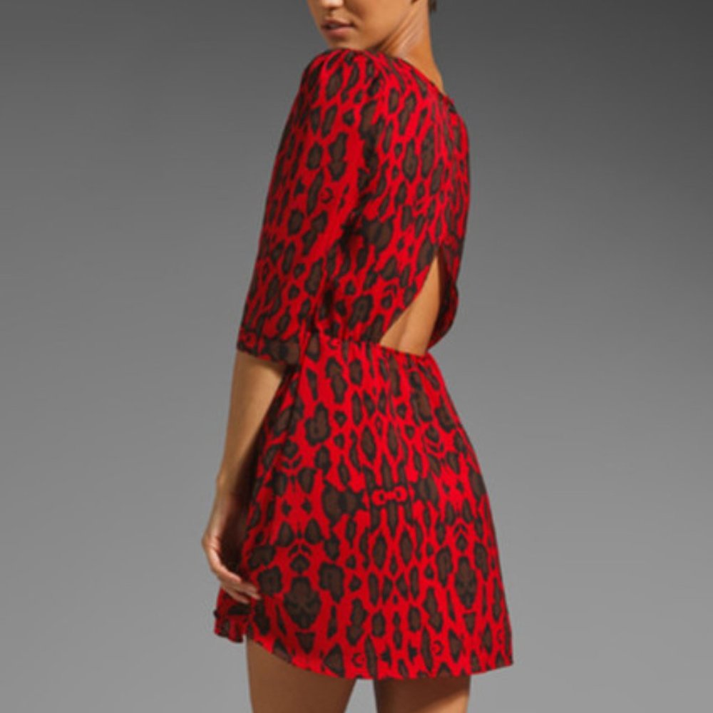 Dolce Vita Mini Open Back Cheetah Dress